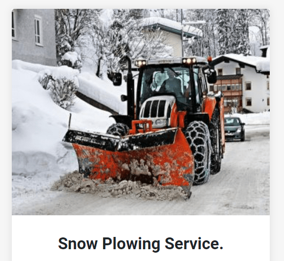 Snow Plowing Service